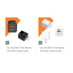 Sạc nhanh Bamba B19 30W (1USB+1USB C) (Màu trắng)