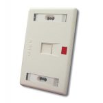Mặt wallplate chữ nhật COMMSCOPE 1 port (màu hạnh nhân)