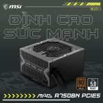 Nguồn máy tính MSI MAG A750BN 750w PCIE5 80 Plus Bronze