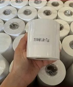 Giấy in decal nhiệt 76mm liên tục dài 30m (In đơn livestream)