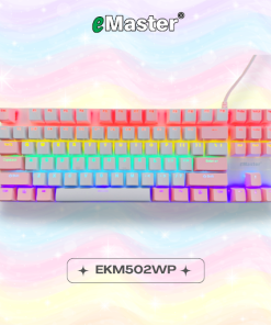 Bàn phím cơ có dây Emaster EKM502WP (Màu hồng)