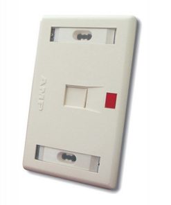 Mặt wallplate chữ nhật COMMSCOPE 1 port (màu hạnh nhân)
