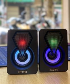 Loa máy tính E-1046 (Led RGB) - Màu đen