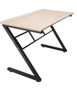 Bàn Gaming chữ Z chân đen, mặt gỗ nhỏ 50x100cm