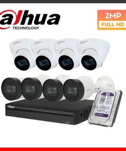Combo 8 Camera Dahua IPC 2MP hồng ngoại