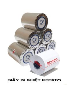 Giấy in bill K80x65mm Oji Nhật (Thùng 50 cuộn)