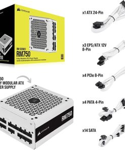 Nguồn máy tính Corsair RM750 White 2021 80 Plus Gold - Full Modul