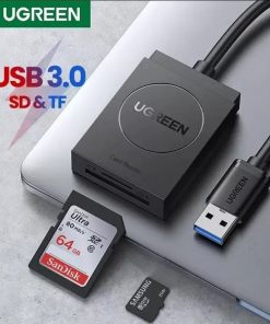 Đầu đọc thẻ nhớ MicroSD/SD/TF chuẩn USB 3.0 Ugreen 20250 (màu đen)